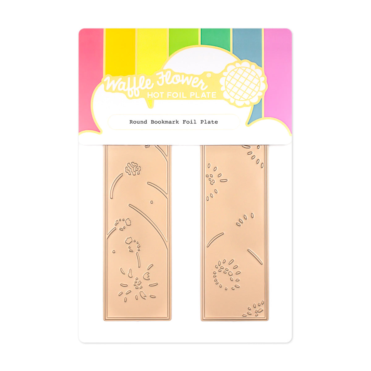 Waffle Flower Round Bookmark Hot Foil Plates 421560