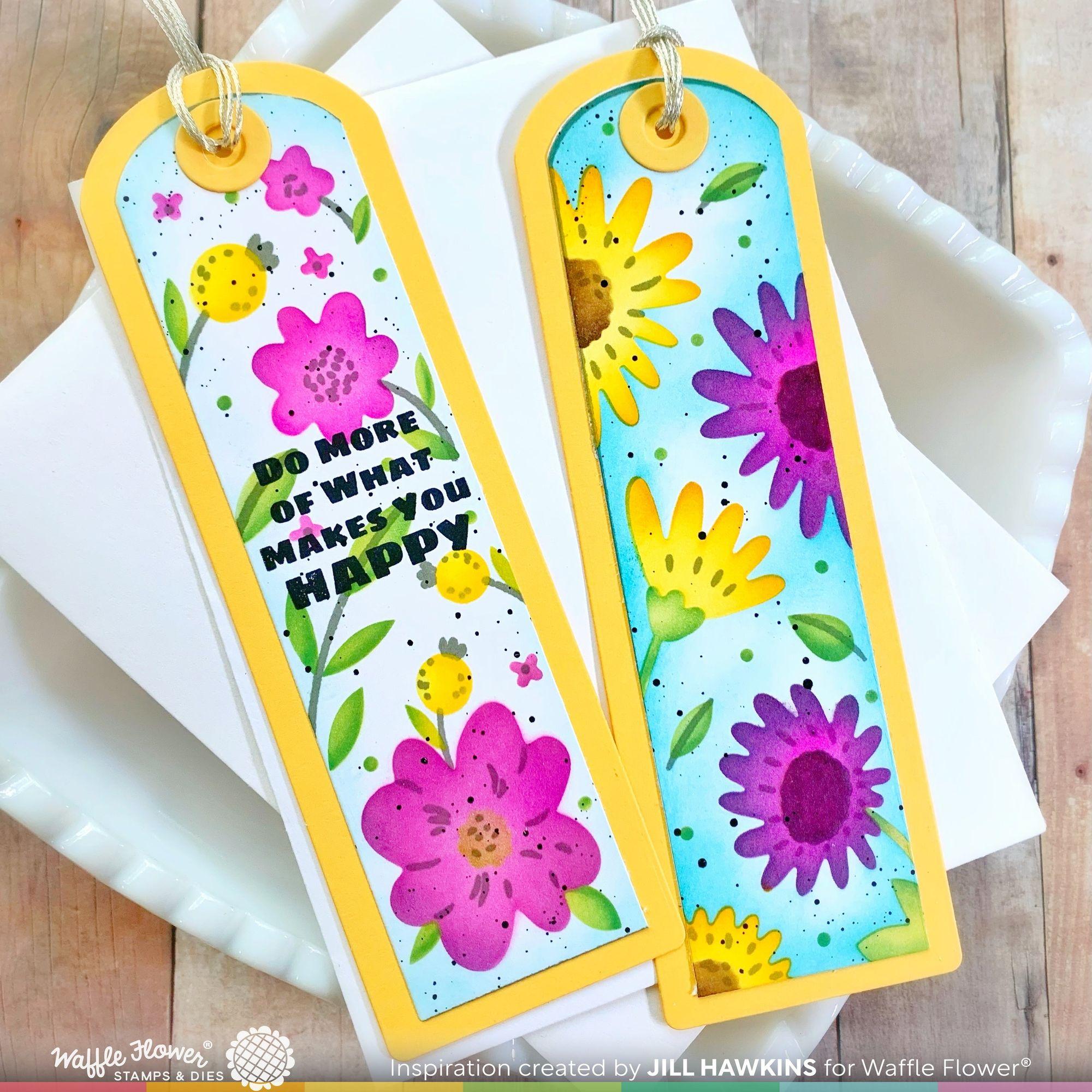 Waffle Flower Round Bookmark Sayings Clear Stamps 421561