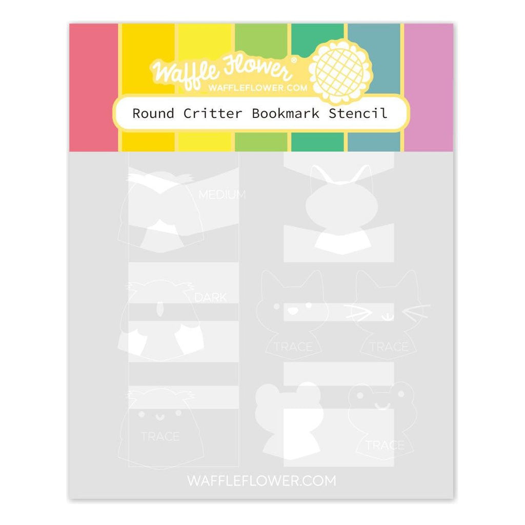 Waffle Flower Round Critter Bookmark Stencils 421578