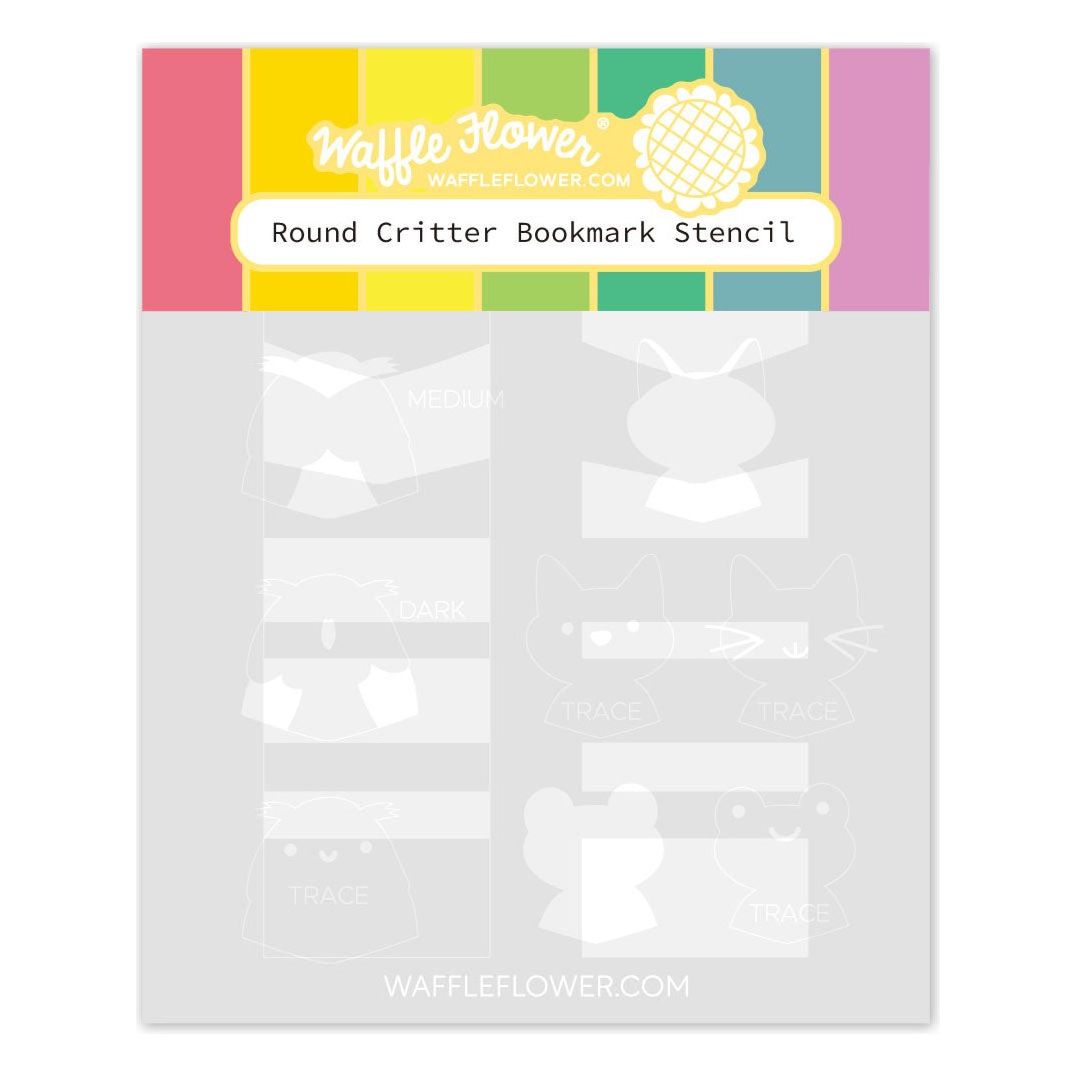 Waffle Flower Round Critter Bookmark Stencils 421578