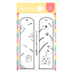 Waffle Flower Round Floral Bookmark Duo Clear Stamps 421557