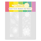Waffle Flower Round Floral Bookmark Duo Stencils 421559