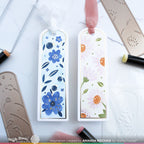 Waffle Flower Round Floral Bookmark Duo Stencils 421559
