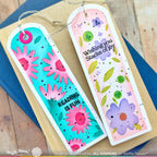 Waffle Flower Round Floral Bookmark Duo Stencils 421559