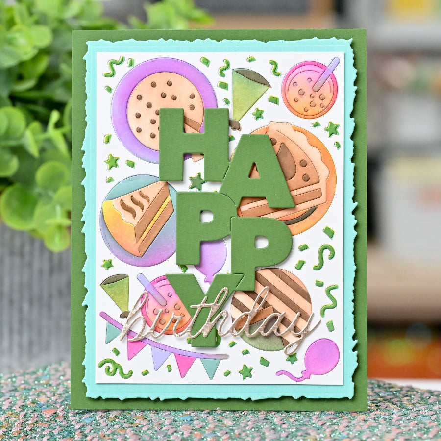 Waffle Flower Script Birthday Dies 422288 party