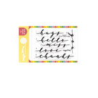 Waffle Flower Script Greetings Clear Stamp and Die Set image 1