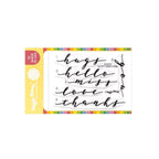 Waffle Flower Script Greetings Clear Stamps 422203