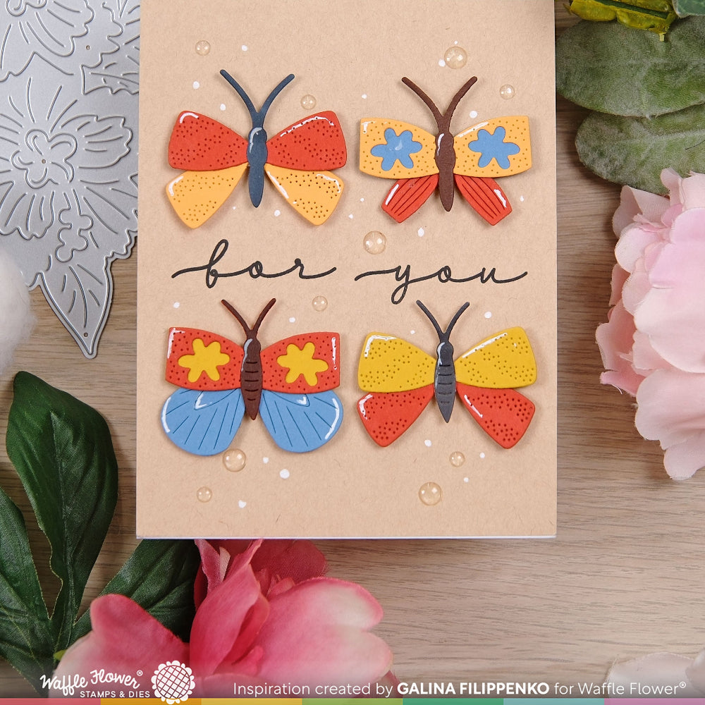 Waffle Flower Script Greetings Clear Stamps 422203 for you