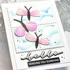 Waffle Flower Script Greetings Clear Stamps 422203 hello