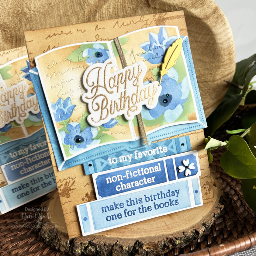 Waffle Flower Script Texture Clear Stamps 421821 โ Simon Says Stamp
