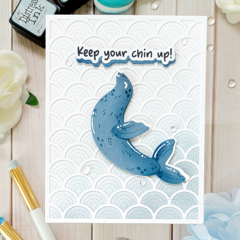 Waffle Flower Seal-a-brate Sentiments Matching Dies 422472 blue seal