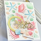 Waffle Flower Seashell Coloring Stencils 422079 shells
