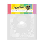 Waffle Flower Seashell Frame Coloring Stencils 422087