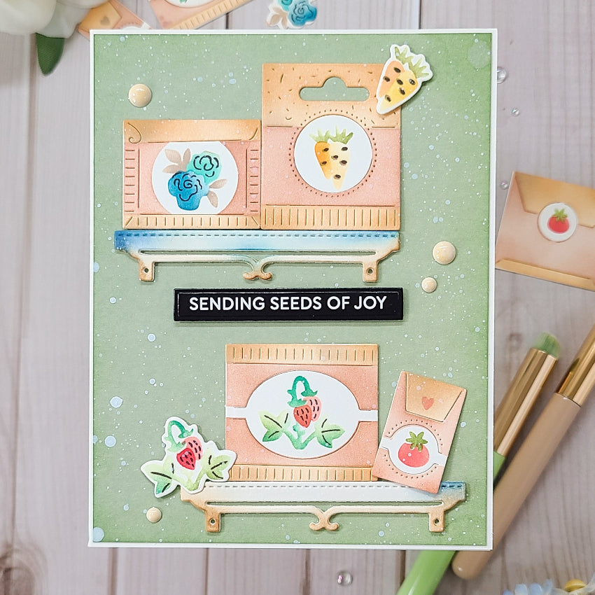 Waffle Flower Seed Packet Icons Dies 422494 flower seeds