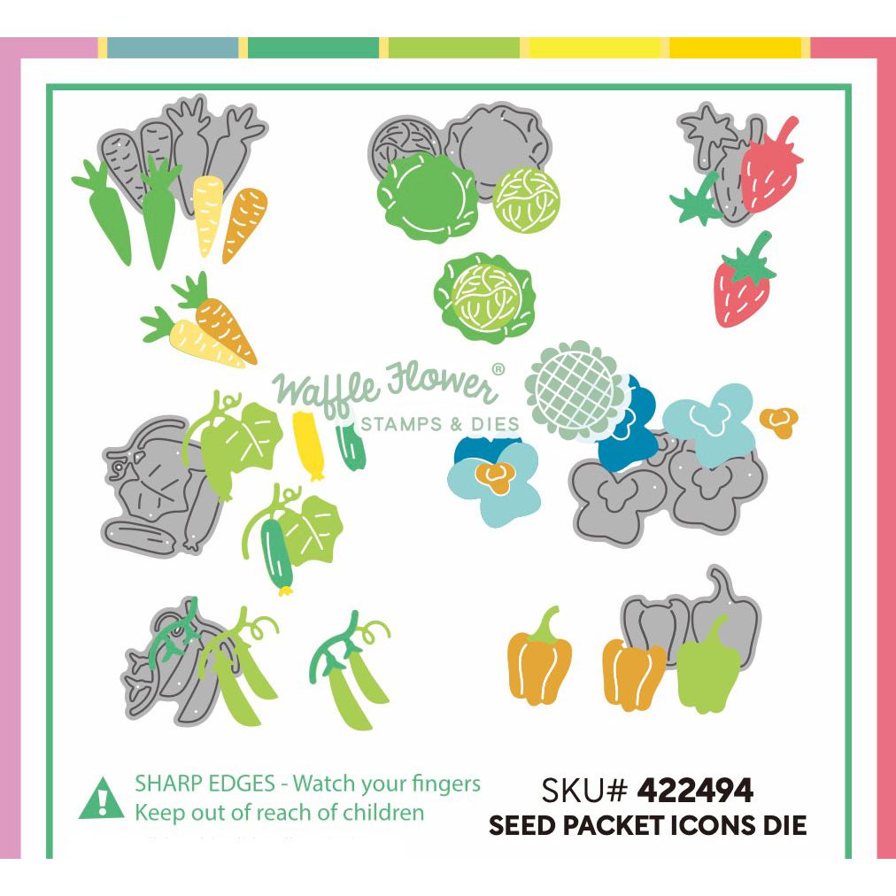 Waffle Flower Seed Packet Icons Dies 422494 image 1