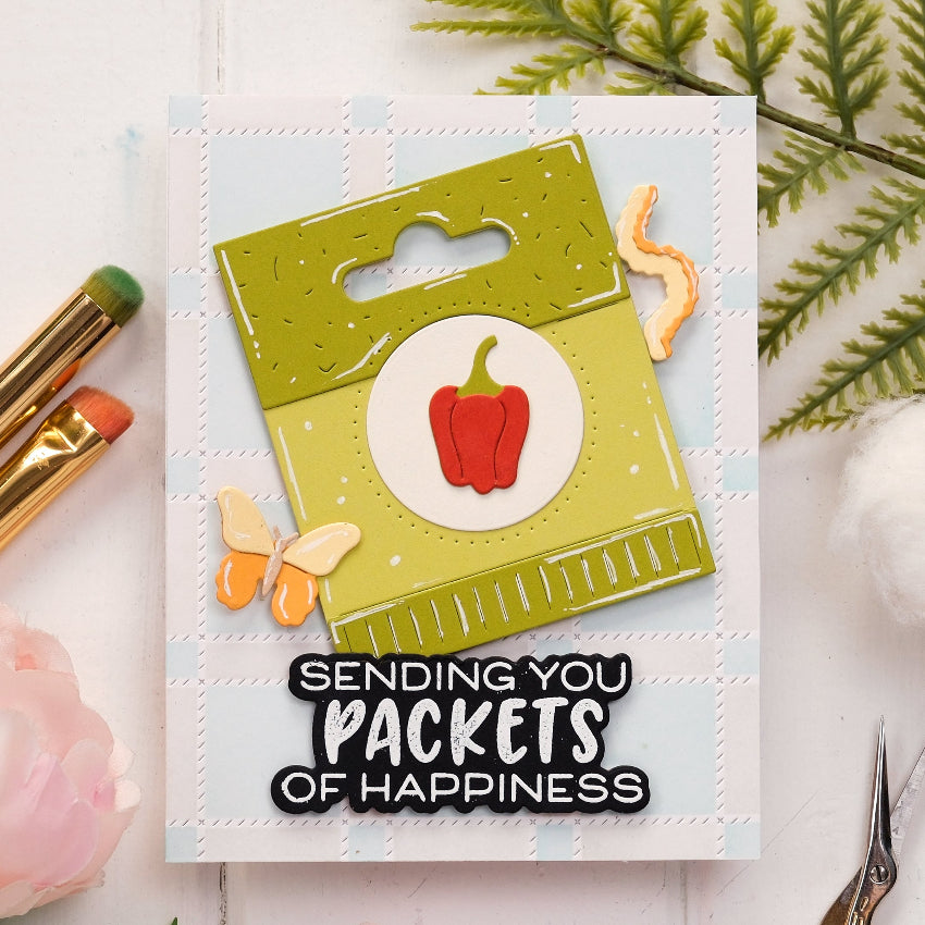 Waffle Flower Seed Packet and Seed Packet Icon Die Set red pepper