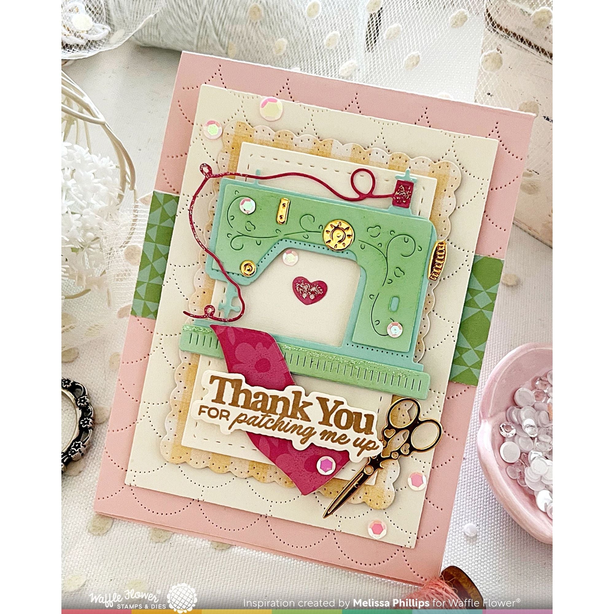 Waffle Flower Sew Fun Dies 422033 thank you