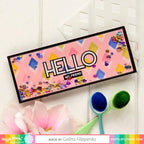 Waffle Flower Shaker Cover 3 x 8 Flat Slimline WFE037 hello