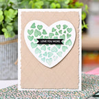 Waffle Flower Shape Of My Heart Clear Stamp and Die Set hearts