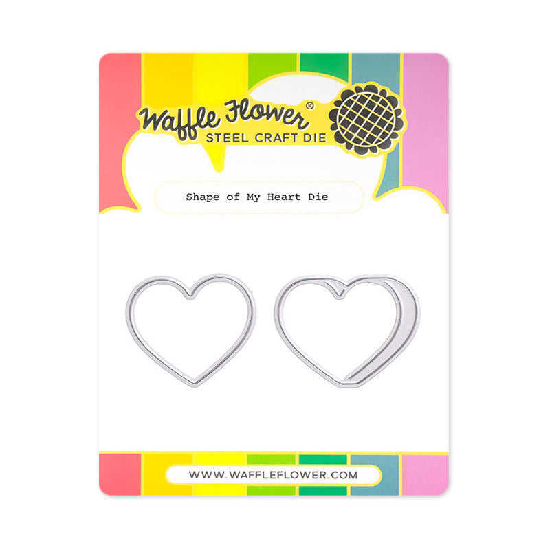 Waffle Flower Shape Of My Heart Clear Stamp and Die Set image 2