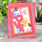 Waffle Flower Shape Of My Heart Clear Stamp and Die Set love you