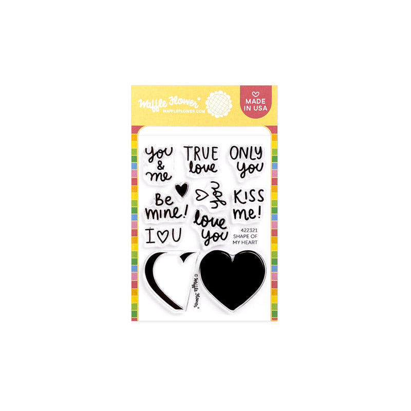 Waffle Flower Shape Of My Heart Clear Stamps 422321