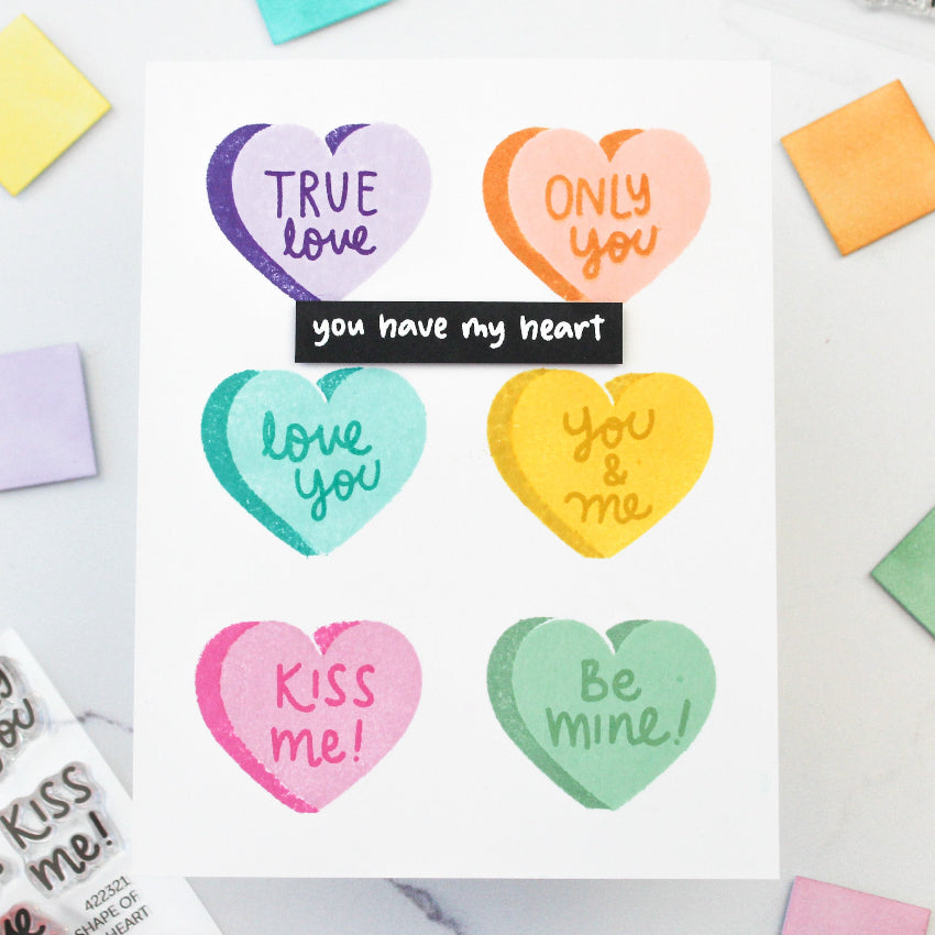 Waffle Flower Shape Of My Heart Clear Stamps 422321 hearts