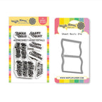 Waffle Flower Sheet Music Details Clear Stamp and Die Set
