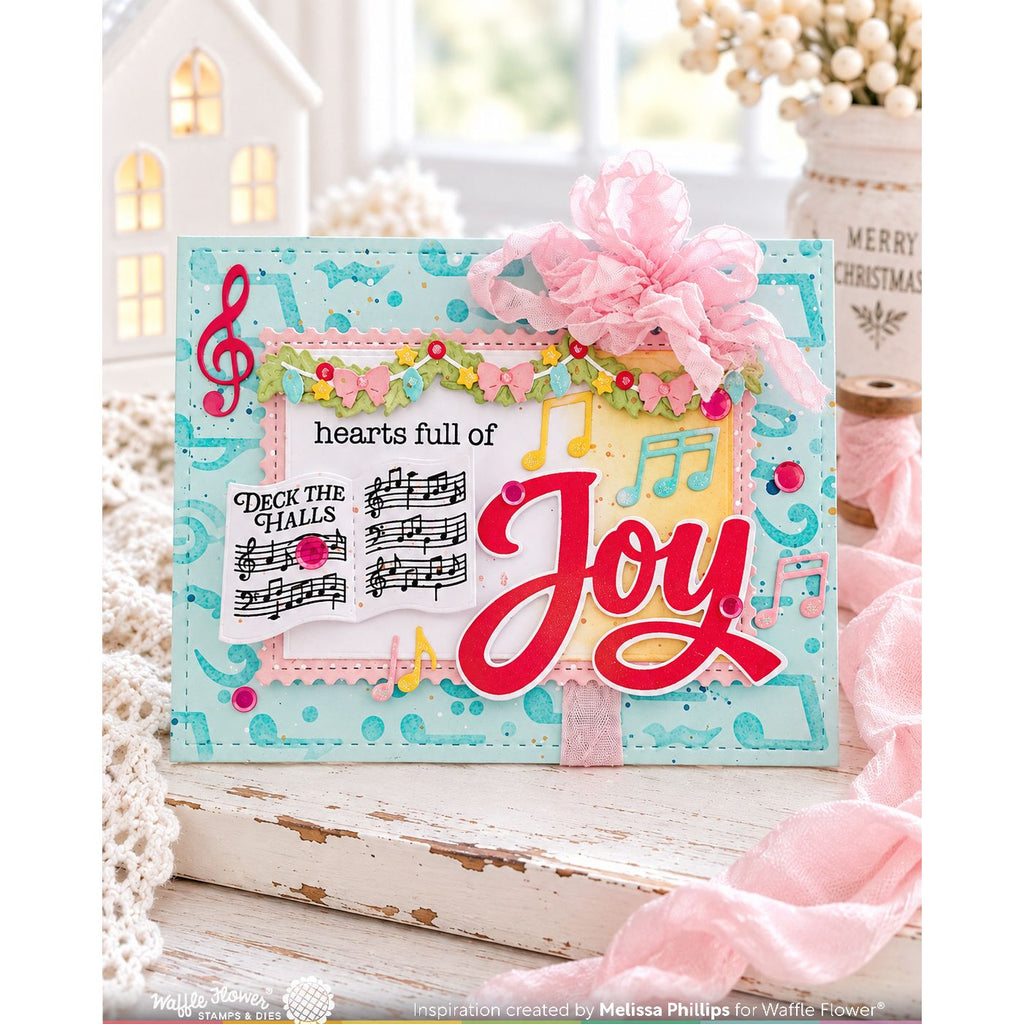 Transparent Pink Rabbit Waffle Flower Sheet Music Details Clear Stamp and Die Set – Simon Says ...