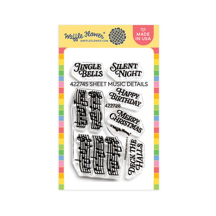 Waffle Flower Sheet Music Details Clear Stamps 422745