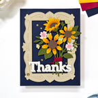 Waffle Flower Simple Greetings Trio Dies 422196 thanks frame card