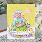 Waffle Flower Simple Joy Clear Stamp Die and Stencil Set cats