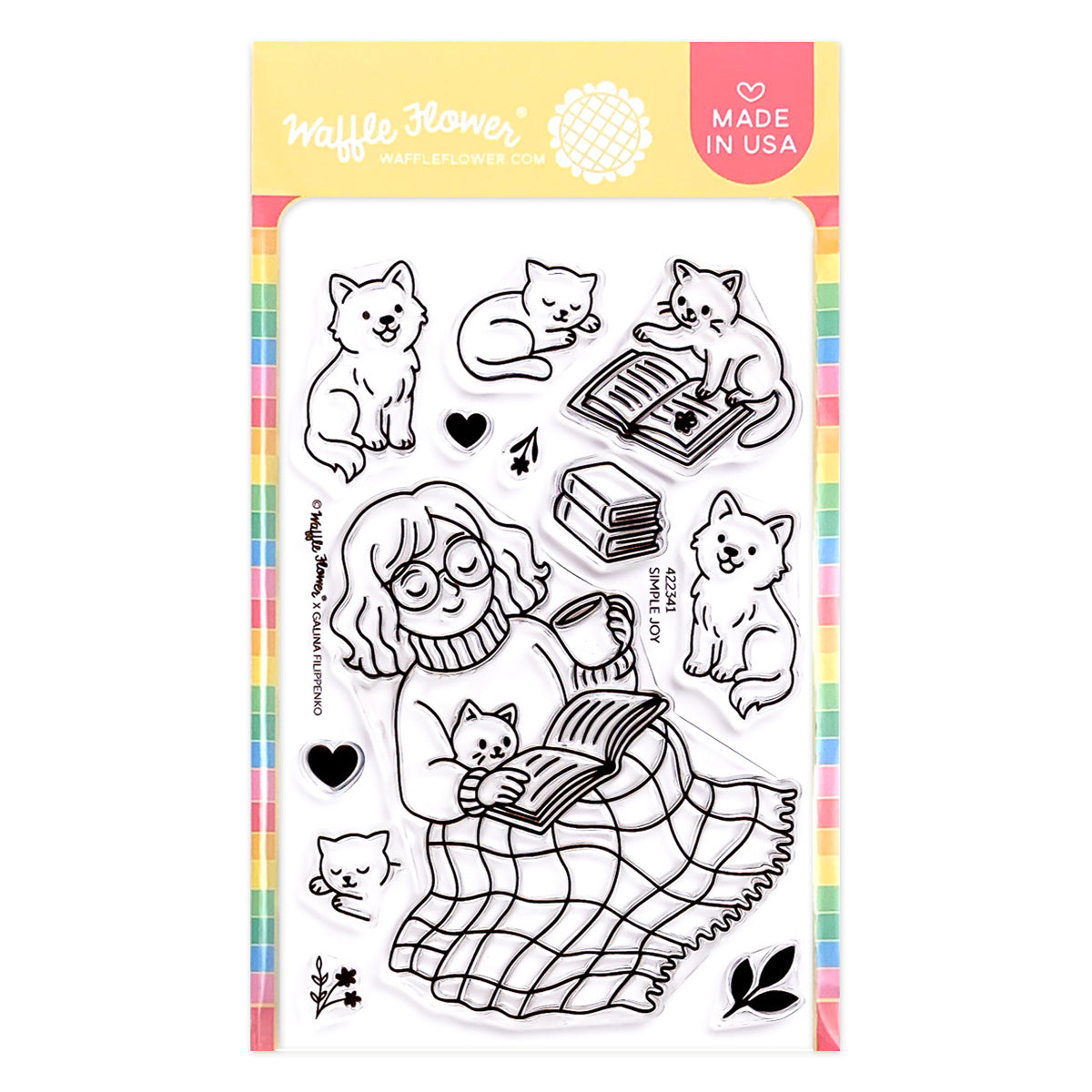 Waffle Flower Simple Joy Clear Stamp Die and Stencil Set image 1