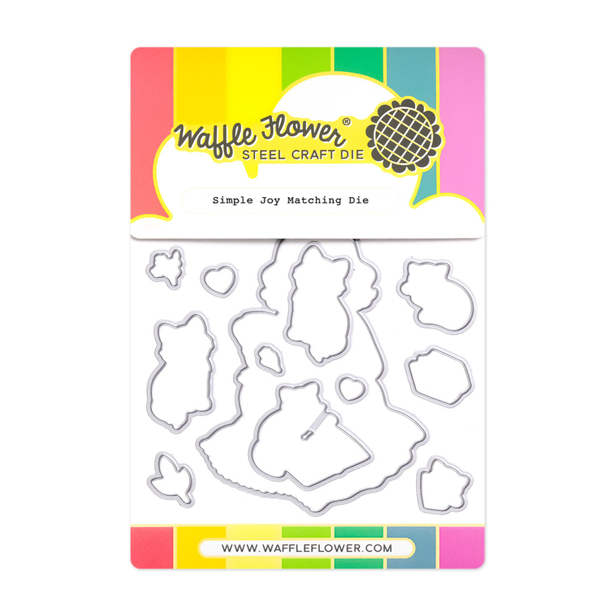 Waffle Flower Simple Joy Clear Stamp Die and Stencil Set image 2