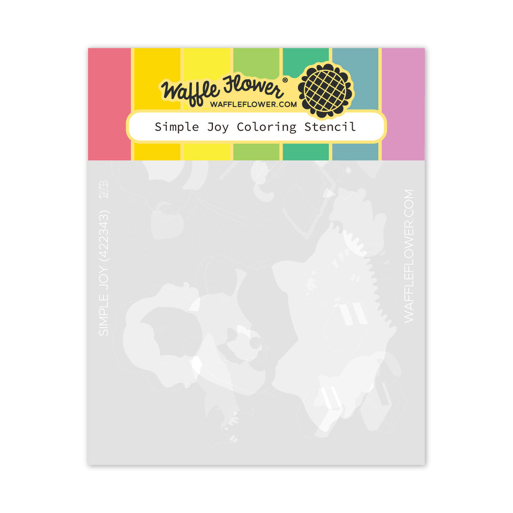 Waffle Flower Simple Joy Clear Stamp Die and Stencil Set image 3