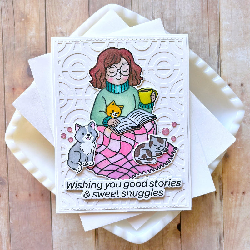 Waffle Flower Simple Joy Coloring Stencils 422343 blanket