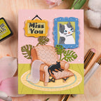 Waffle Flower Simple Joy Sentiments Clear Stamp and Die Set miss you