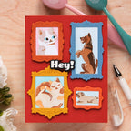 Waffle Flower Simple Joy Sentiments Clear Stamp and Die Set pet pics