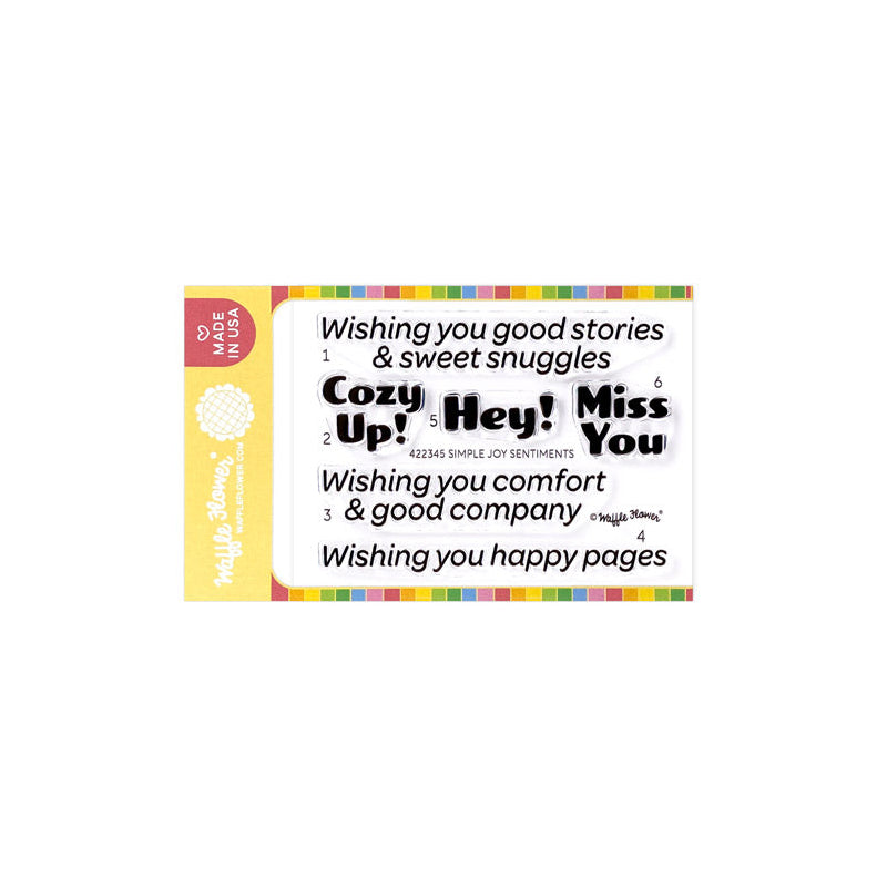 Waffle Flower Simple Joy Sentiments Clear Stamps 422345