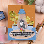 Waffle Flower Simple Joy Sentiments Matching Dies 422346 palms
