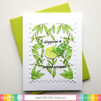 Waffle Flower Simple Stems Clear Stamp and Die Set wfc585 green