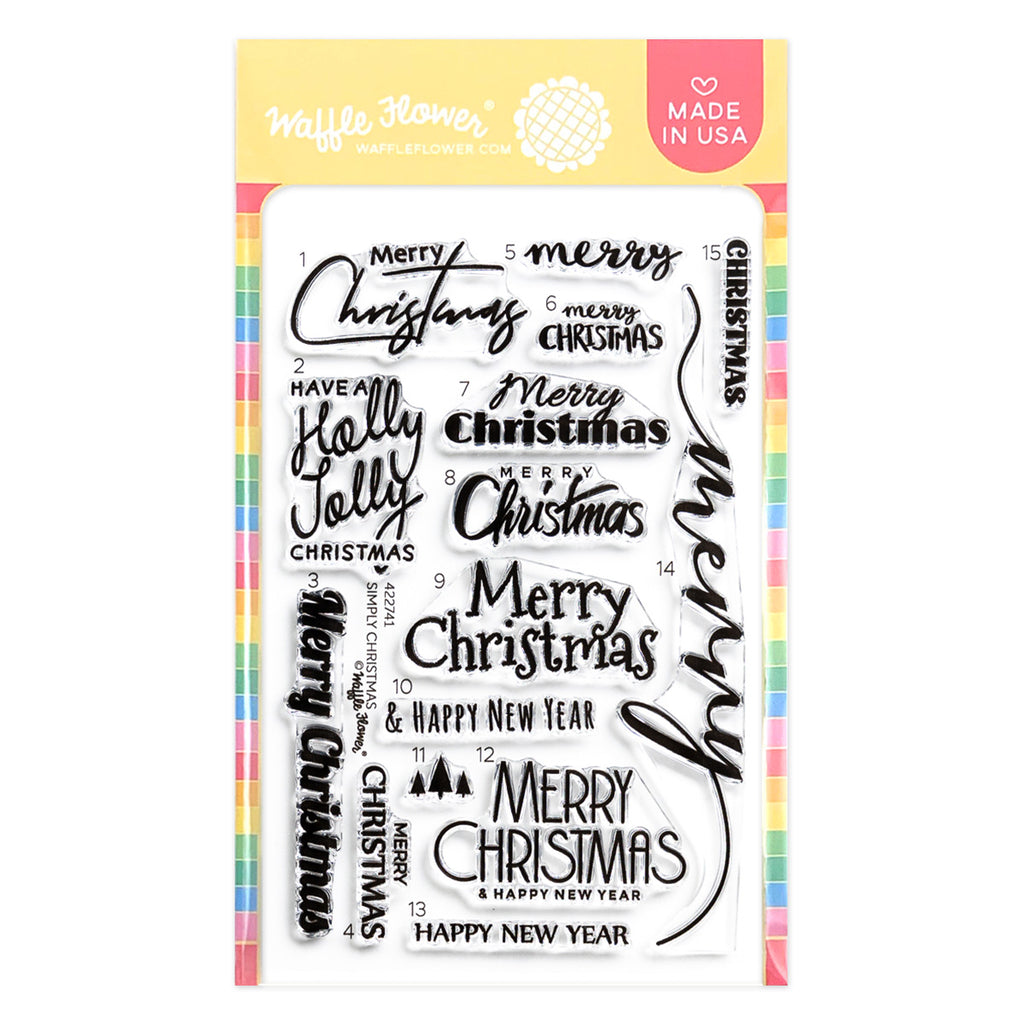 Waffle Flower Simply Christmas Clear Stamps 422741