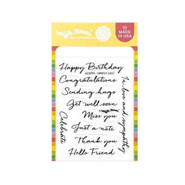 Waffle Flower Simply Said Clear Stamps 421999