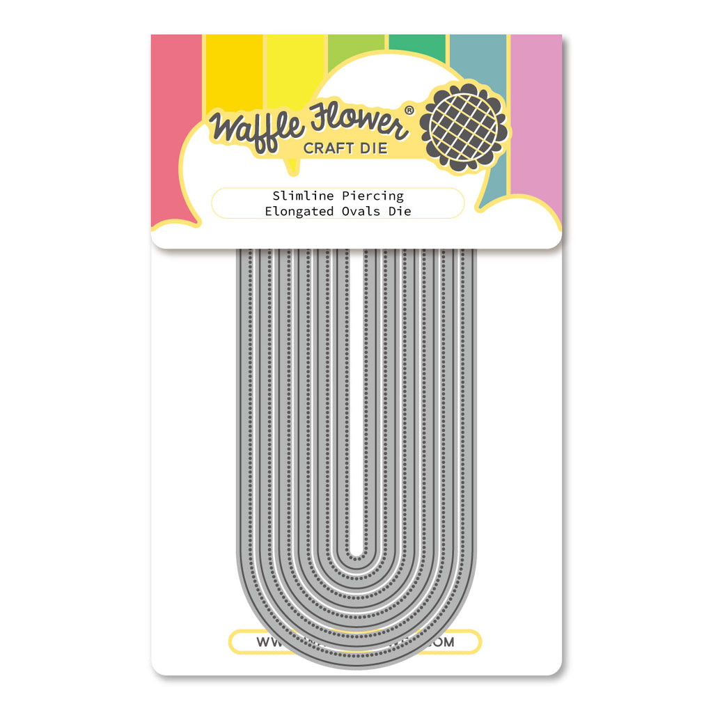 Waffle Flower Slimline Piercing Elongated Ovals Die 422507