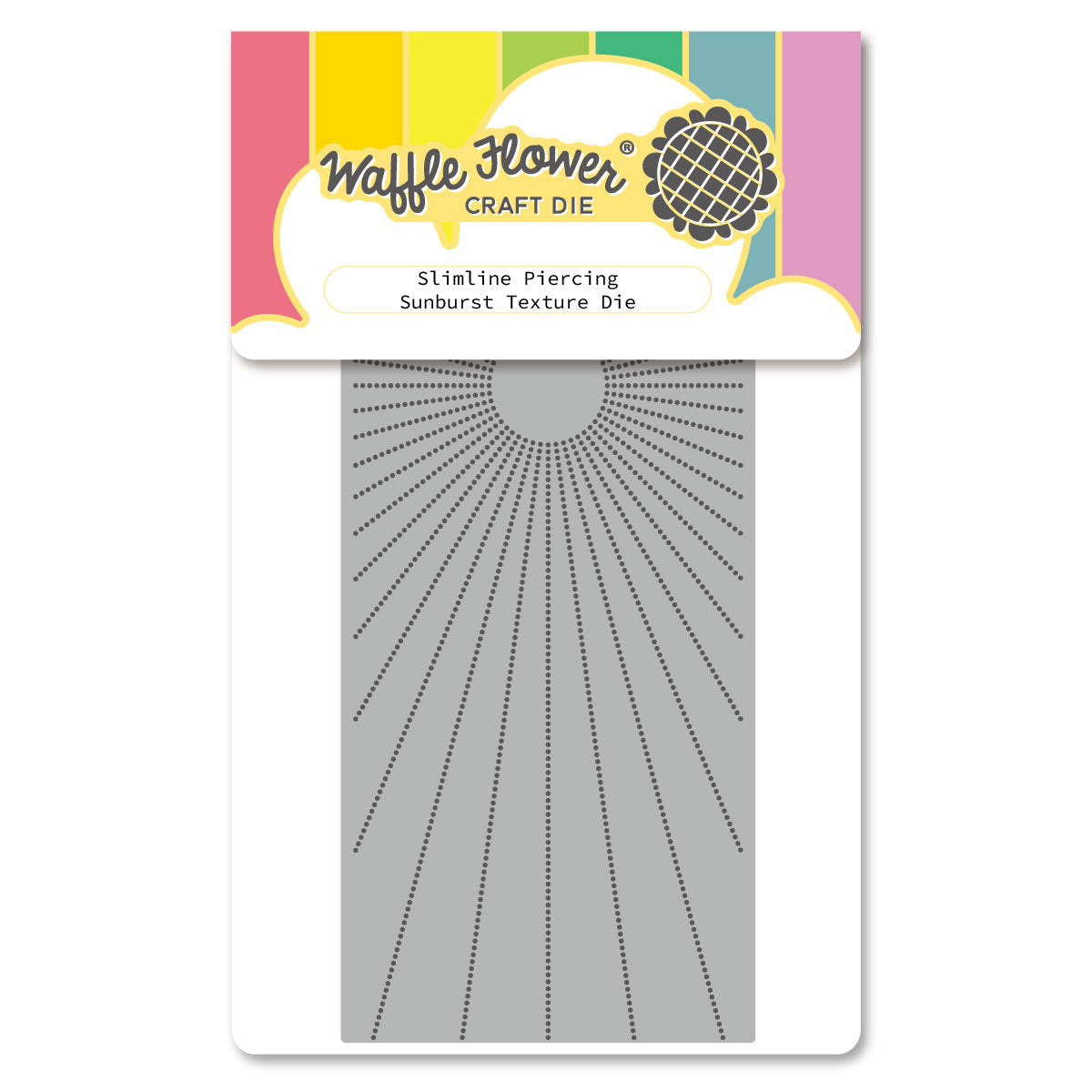Waffle Flower Slimline Piercing Sunburst Texture Die 422512