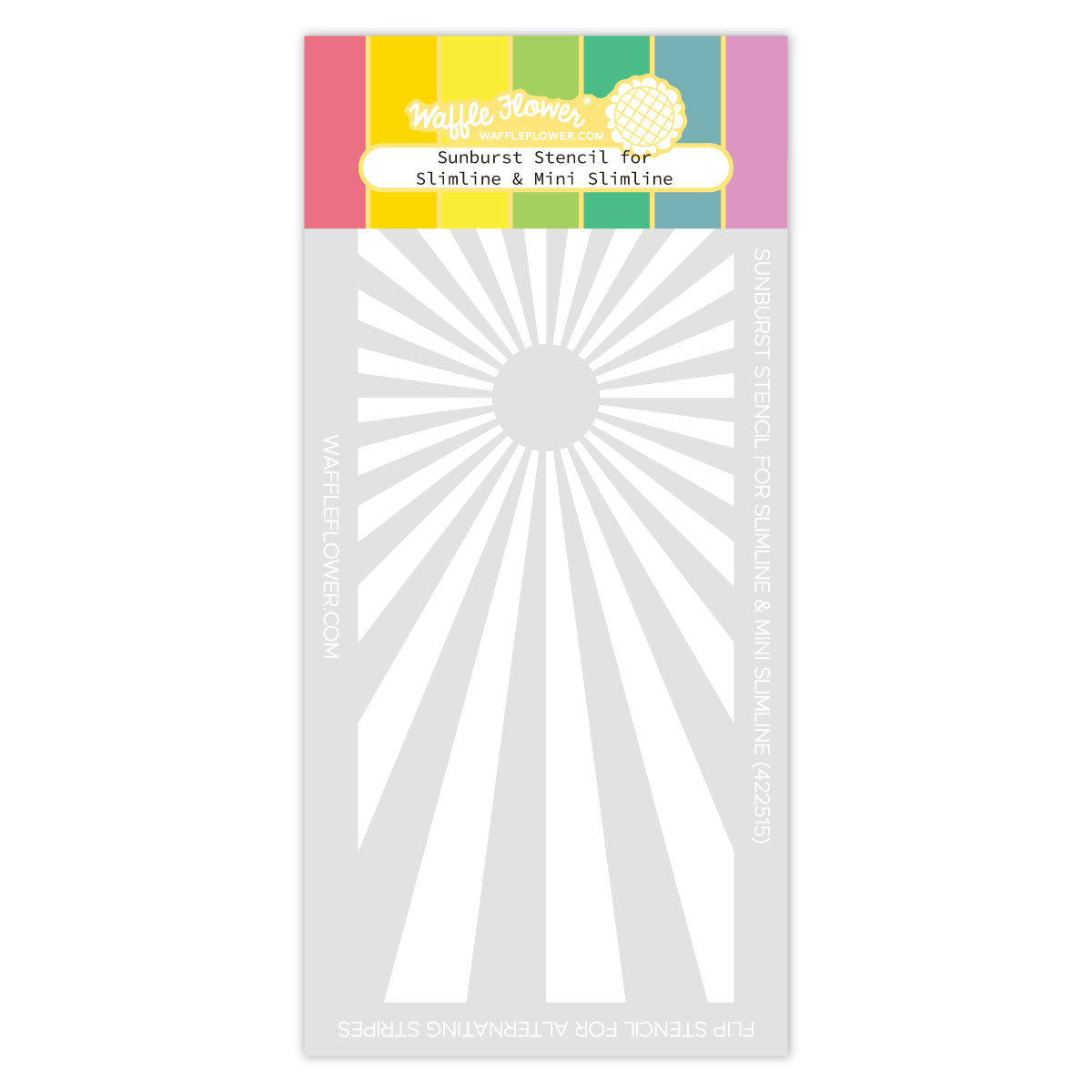 Waffle Flower Slimline and Mini Slimline Sunburst Stencil 422515