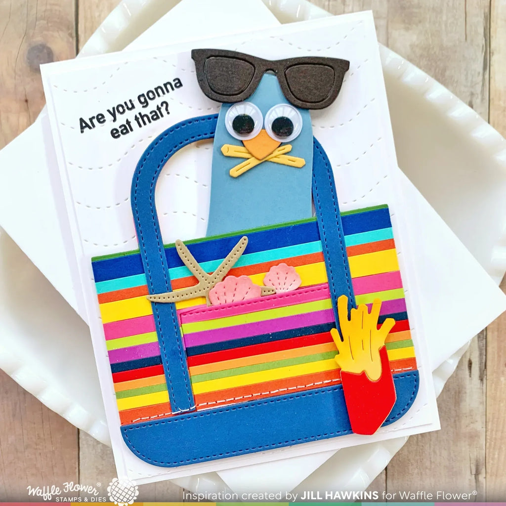 Waffle Flower Small Fries Dies wfg2405 beach bag