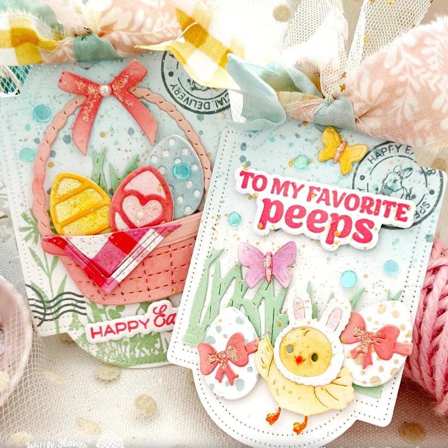 Waffle Flower Small Patterns Stencil 422385 easter tags