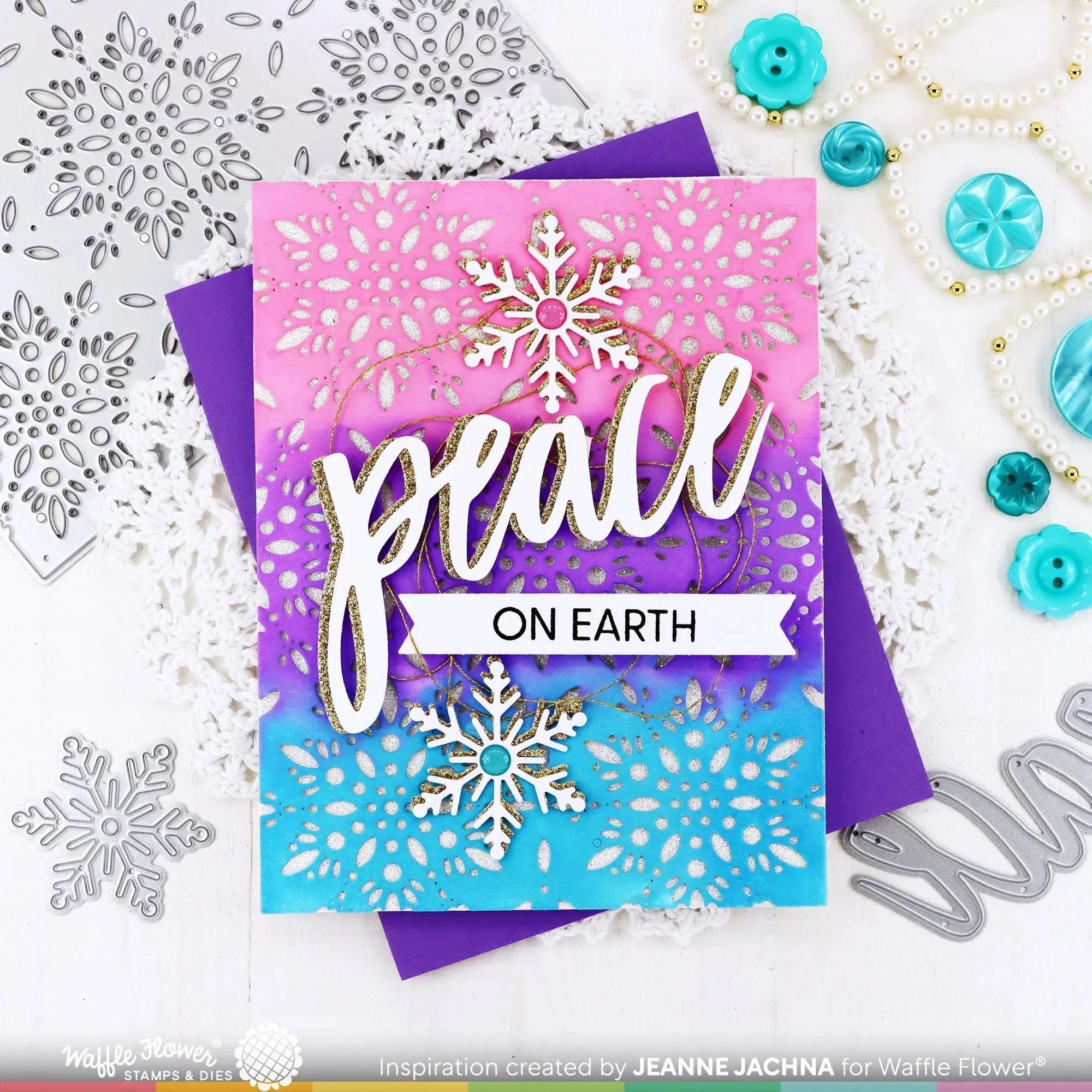 Waffle Flower Small Snowflake Die wfg2411 peace