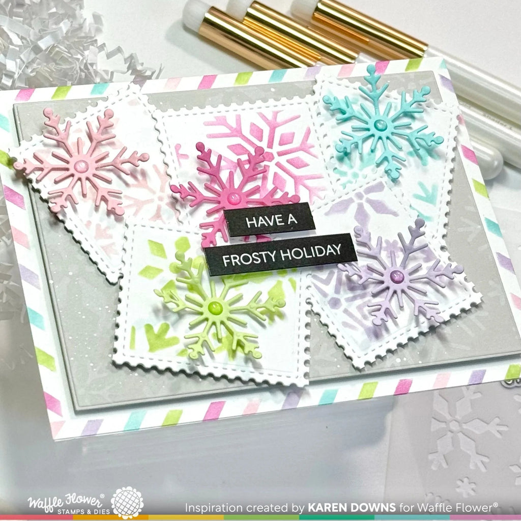 Waffle Flower Small Snowflake Die wfg2411 stripes